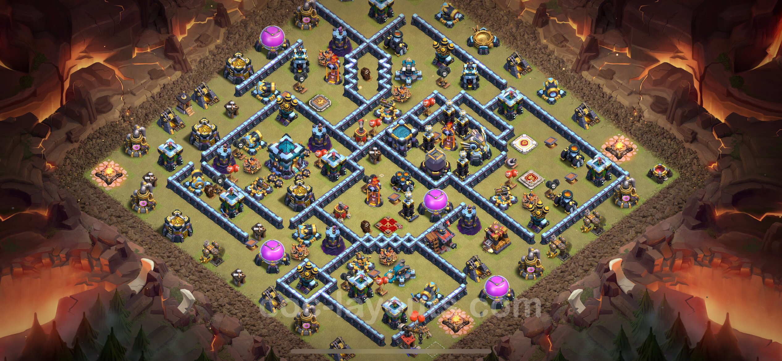 Best Anti 2 Stars War Base Th13 With Link Anti Everything 2023 Town