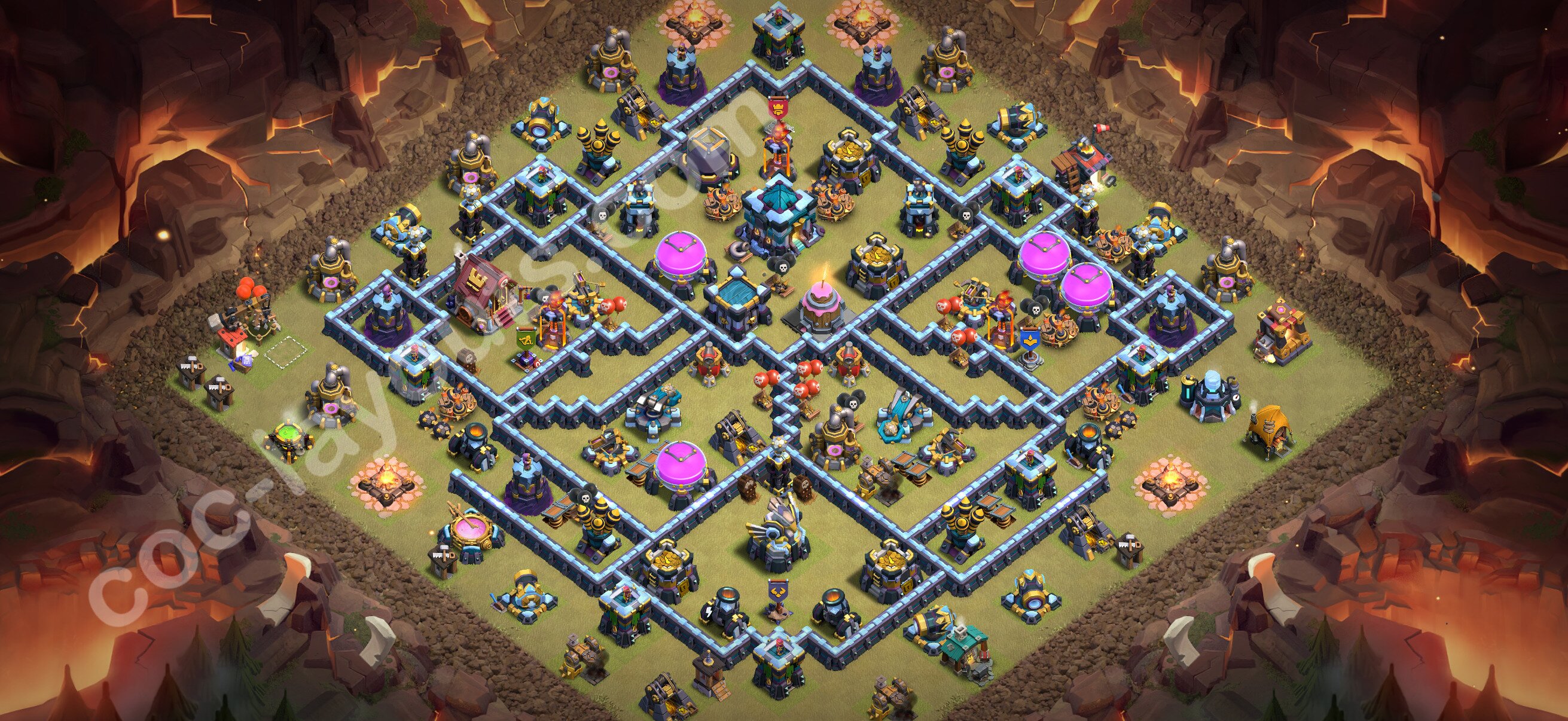 TH13 War Base #320 – TH13 layout preview