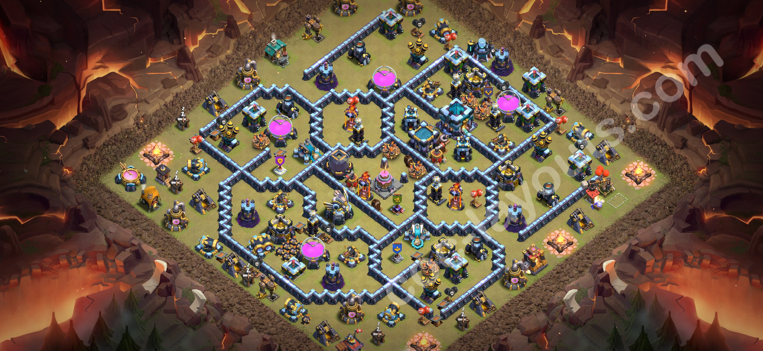 TH13 War Base #324 – TH13 layout preview