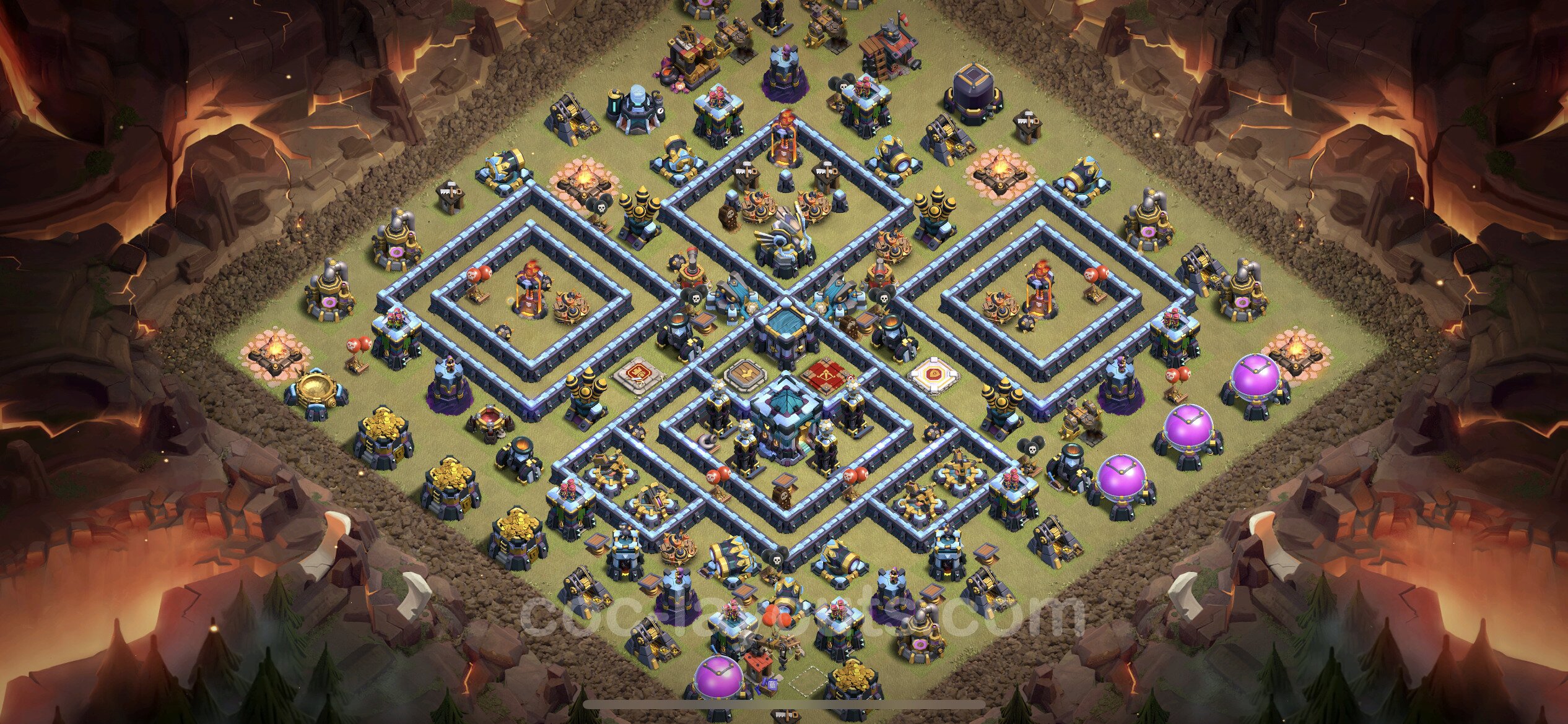 Top War Base TH13 with Link, Anti 2 Stars, Legend League - CWL Defence Plan...