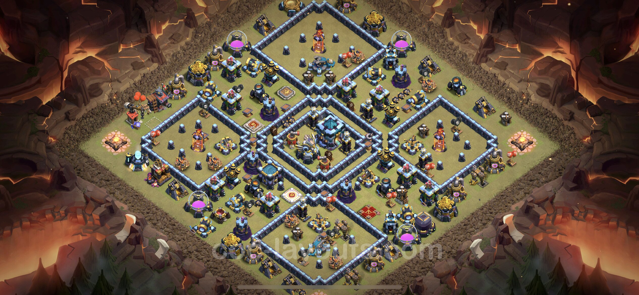 Best Anti 2 Stars War Base Th13 With Link Anti Everything 2023 Town