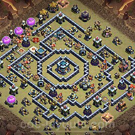 TH13 Anti 3 Stars CWL War Base Plan with Link, Anti Everything, Copy Town Hall 13 Design 2023, #129