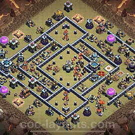 Top Anti 3 Etoiles Base de Guerre HDV 13 + Lien (Link), Anti Air / Electro Dragon 2023 gdc - Hôtel de Ville 13 Base Copier - #143