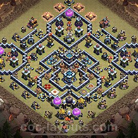 TH13 Anti 3 Stars CWL War Base Plan with Link, Anti Everything, Copy Town Hall 13 Design 2023, #148