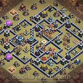 Die Anti 3 Sterne Clan War Base RH13 + Link, Anti Alles 2022 - COC Rathaus Level 13 Kriegsbase (CK / CW) - #160
