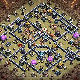 TH13 War Base Plan with Link, Anti Everything, Copy Town Hall 13 CWL Design 2023, #175