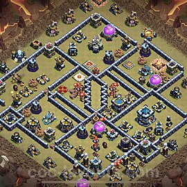 Die Anti 2 Sterne Clan War Base RH13 + Link, Anti Alles 2023 - COC Rathaus Level 13 Kriegsbase (CK / CW) - #194