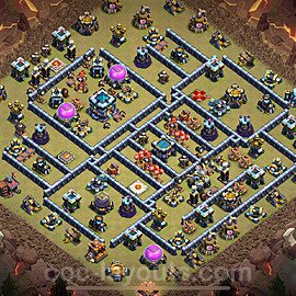 Die Anti 2 Sterne Clan War Base RH13 + Link 2023 - COC Rathaus Level 13 Kriegsbase (CK / CW) - #218