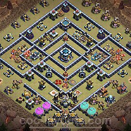 Die Maximal Clan War Base RH13 + Link 2024 - COC Rathaus Level 13 Kriegsbase (CK / CW) - #226