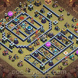 Die Clan War Base RH13 + Link, Anti Air / Electro Dragon 2023 - COC Rathaus Level 13 Kriegsbase (CK / CW) - #230