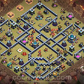 Die Anti 3 Sterne Clan War Base RH13 + Link 2023 - COC Rathaus Level 13 Kriegsbase (CK / CW) - #232