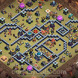 Die Maximal Clan War Base RH13 + Link 2023 - COC Rathaus Level 13 Kriegsbase (CK / CW) - #238