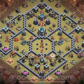 Municipio livello 13 Base di Guerra + Link, Legend League - Anti 2 Stelle Disposizione Villaggio COC 2024 TH13 - #245