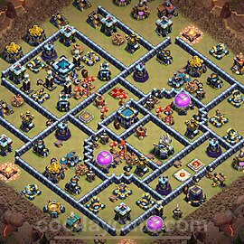 TH13 Anti 3 Stars CWL War Base Plan with Link, Anti Everything, Copy Town Hall 13 Design 2024, #250