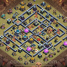 TH13 Max Levels CWL War Base Plan with Link, Copy Town Hall 13 Design 2024, #251