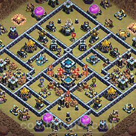 Municipio livello 13 Base di Guerra + Link - Anti 2 Stelle Disposizione Villaggio COC 2025 TH13 - #260