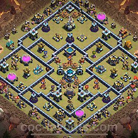 Municipio livello 13 Base di Guerra + Link, Anti 2 stelle - Miglior Disposizione Villaggio COC 2025 TH13 - #262
