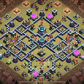 TH13 Anti 2 Stars CWL War Base Plan with Link, Anti Everything, Copy Town Hall 13 Design 2026, #265
