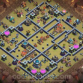 Municipio livello 13 Base di Guerra + Link, Anti tutto - Anti 3 Stelle Disposizione Villaggio COC 2025 TH13 - #282
