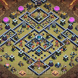 Die Anti 3 Sterne Clan War Base RH13 + Link 2025 - COC Rathaus Level 13 Kriegsbase (CK / CW) - #287