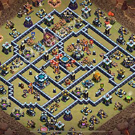 TH13 Anti 3 Stars CWL War Base Plan with Link, Anti Air / Electro Dragon, Copy Town Hall 13 Design 2026, #296