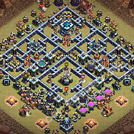 TH13 War Base Plan with Link, Anti Everything, Copy Town Hall 13 CWL Design 2026, #300
