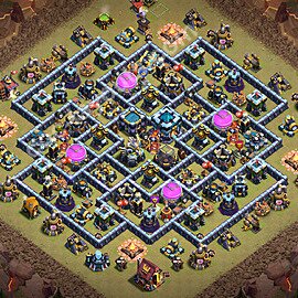 Diseño de aldea para Guerra Ayuntamiento 13 Copiar, Liga de Leyenda - COC TH13 Perfecta Distribucion 2026 + Enlace - #301