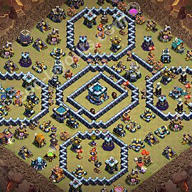 Top Anti 3 Etoiles Base de Guerre HDV 13 + Lien (Link) 2026 gdc - Hôtel de Ville 13 Base Copier - #306