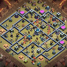 TH13 Anti 3 Stars CWL War Base Plan with Link, Anti Everything, Copy Town Hall 13 Design 2026, #309