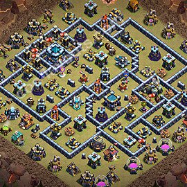 Die Maximal Clan War Base RH13 + Link 2026 - COC Rathaus Level 13 Kriegsbase (CK / CW) - #311