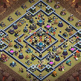 Die Anti 3 Sterne Clan War Base RH13 + Link, Anti Alles 2026 - COC Rathaus Level 13 Kriegsbase (CK / CW) - #312
