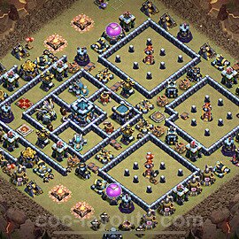 TH13 War Base Plan with Link, Legend League, Anti Everything, Copy Town Hall 13 CWL Design 2023, #33