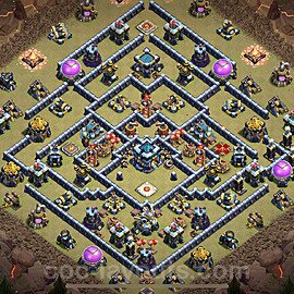 Die Anti 2 Sterne Clan War Base RH13 + Link, Anti Alles 2023 - COC Rathaus Level 13 Kriegsbase (CK / CW) - #79