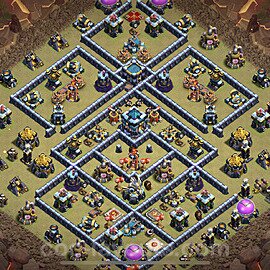 Municipio livello 13 Base di Guerra + Link, Anti Air / Electro Dragon - Anti 2 Stelle Disposizione Villaggio COC 2023 TH13 - #83