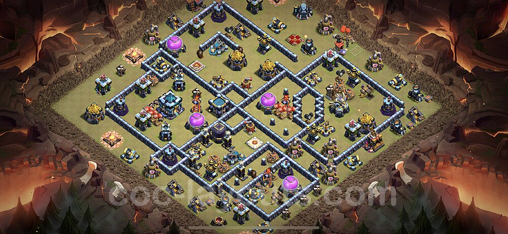 Best Anti 3 Stars Base TH13 with Link, Hybrid - Town Hall Level 13 Base .....
