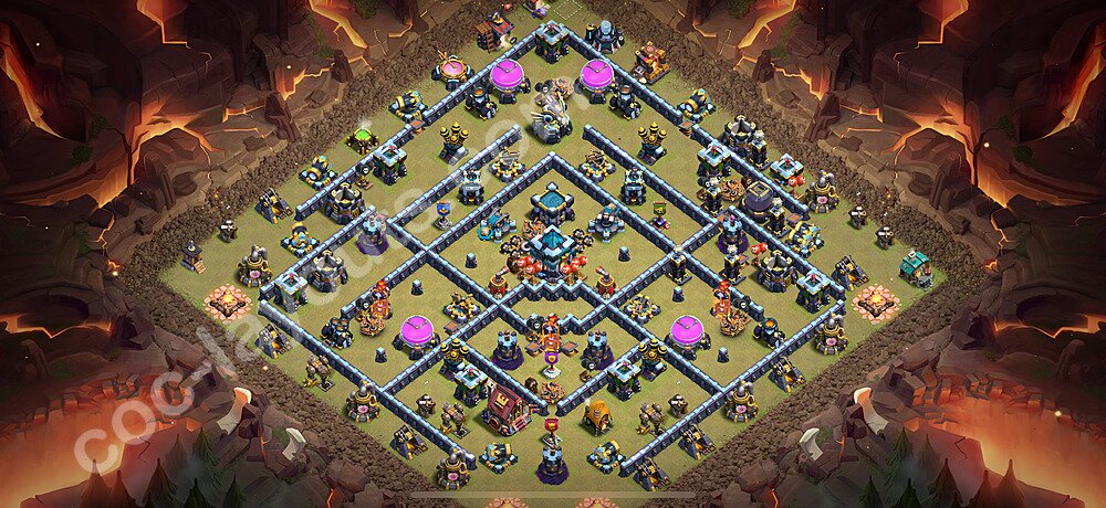 Die Anti 2 Sterne Clan War Base RH13 + Link, Legend League 2026 - COC Rathaus Level 13 Kriegsbase (CK / CW) - #217