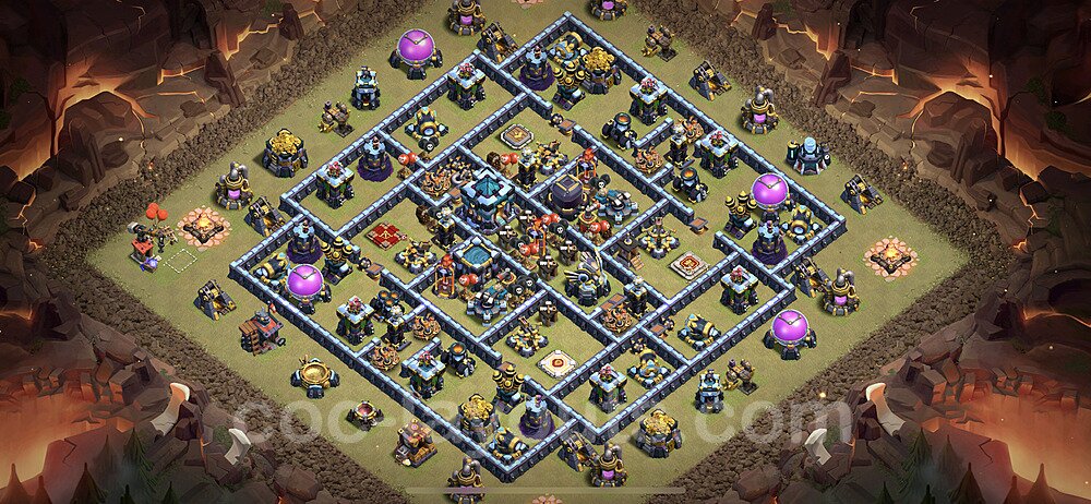 Die Maximal Clan War Base RH13 + Link 2023 - COC Rathaus Level 13 Kriegsbase (CK / CW) - #220