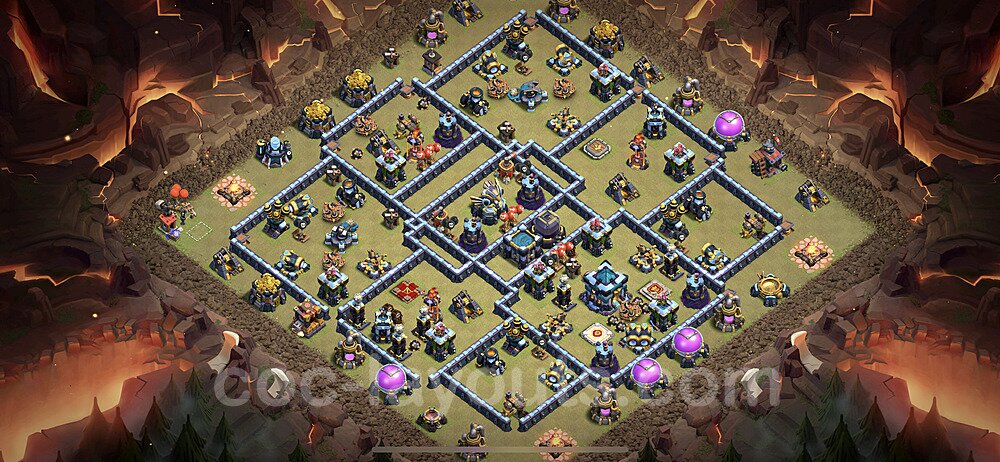 TH13 Max Levels CWL War Base Plan with Link, Anti Everything, Copy Town Hall 13 Design 2024, #224