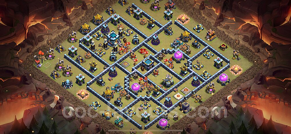 TH13 Anti 3 Stars CWL War Base Plan with Link, Anti Everything, Copy Town Hall 13 Design 2024, #250