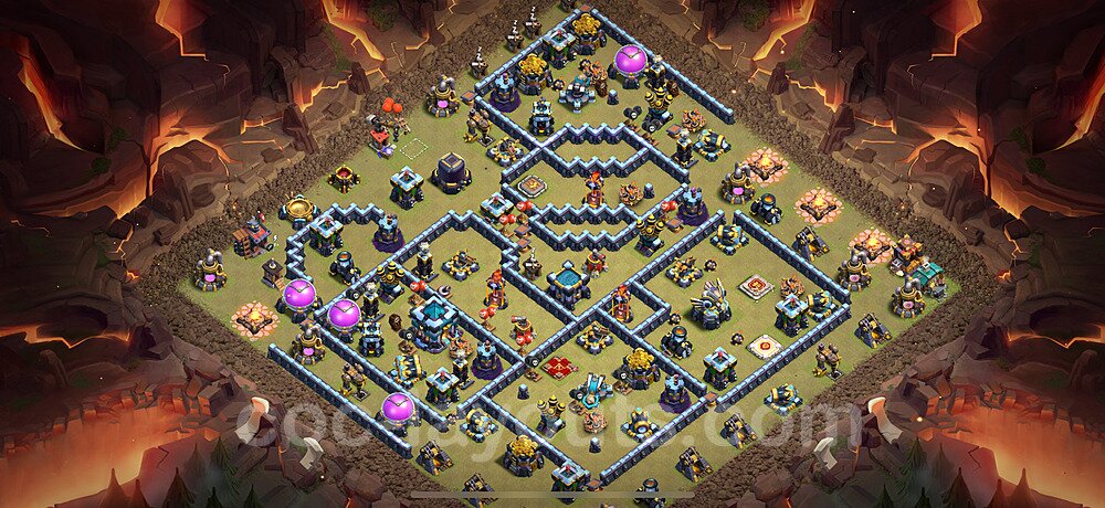 TH13 Max Levels CWL War Base Plan with Link, Copy Town Hall 13 Design 2024, #253