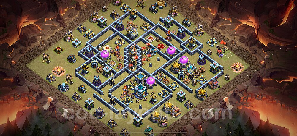 TH13 Max Levels CWL War Base Plan with Link, Anti Everything, Copy Town Hall 13 Design 2024, #255