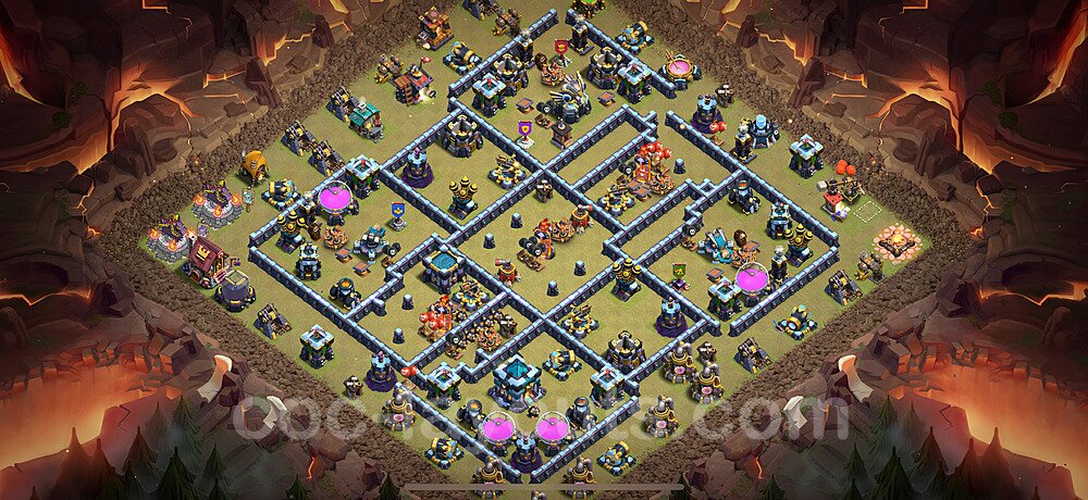 Municipio livello 13 Base di Guerra + Link, Anti tutto - Anti 3 Stelle Disposizione Villaggio COC 2025 TH13 - #282
