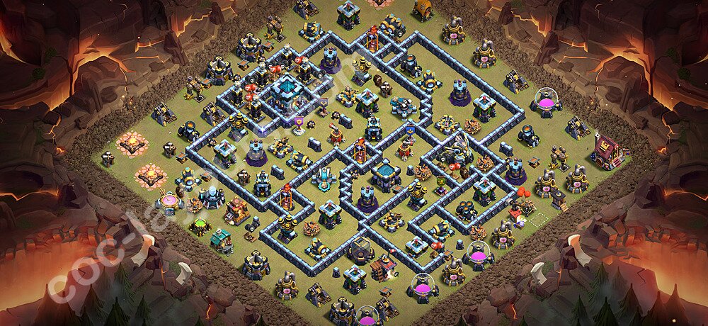 Die Maximal Clan War Base RH13 + Link 2026 - COC Rathaus Level 13 Kriegsbase (CK / CW) - #311