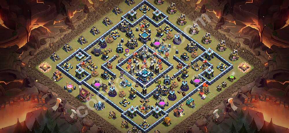 Die Anti 3 Sterne Clan War Base RH13 + Link, Anti Alles 2026 - COC Rathaus Level 13 Kriegsbase (CK / CW) - #312