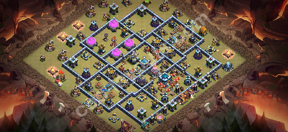 Die Anti 3 Sterne Clan War Base RH13 + Link 2026 - COC Rathaus Level 13 Kriegsbase (CK / CW) - #314