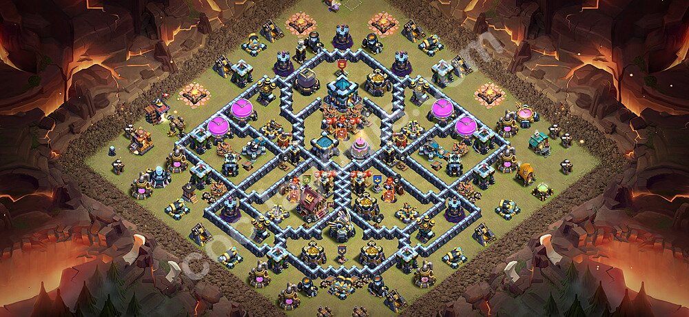 Die Anti 3 Sterne Clan War Base RH13 + Link 2026 - COC Rathaus Level 13 Kriegsbase (CK / CW) - #315