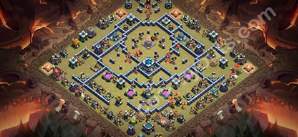 Die Clan War Base RH13 + Link, Anti Air / Electro Dragon 2026 - COC Rathaus Level 13 Kriegsbase (CK / CW) - #319