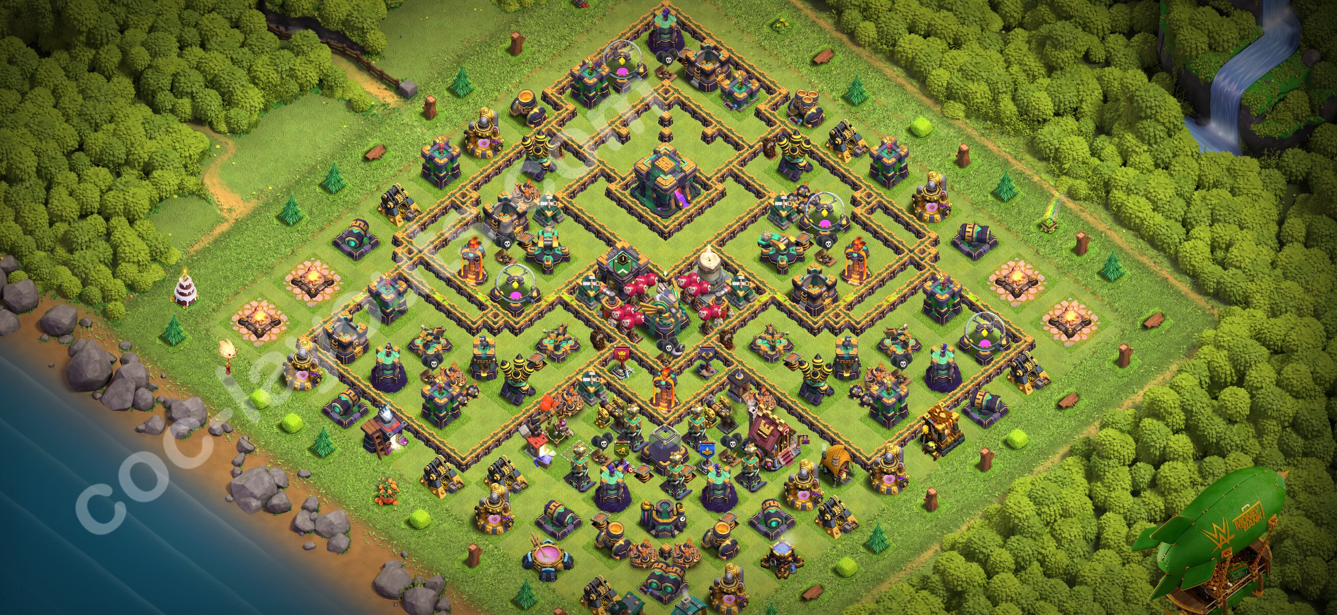 TH14 Hybrid Base #152 – TH14 layout preview