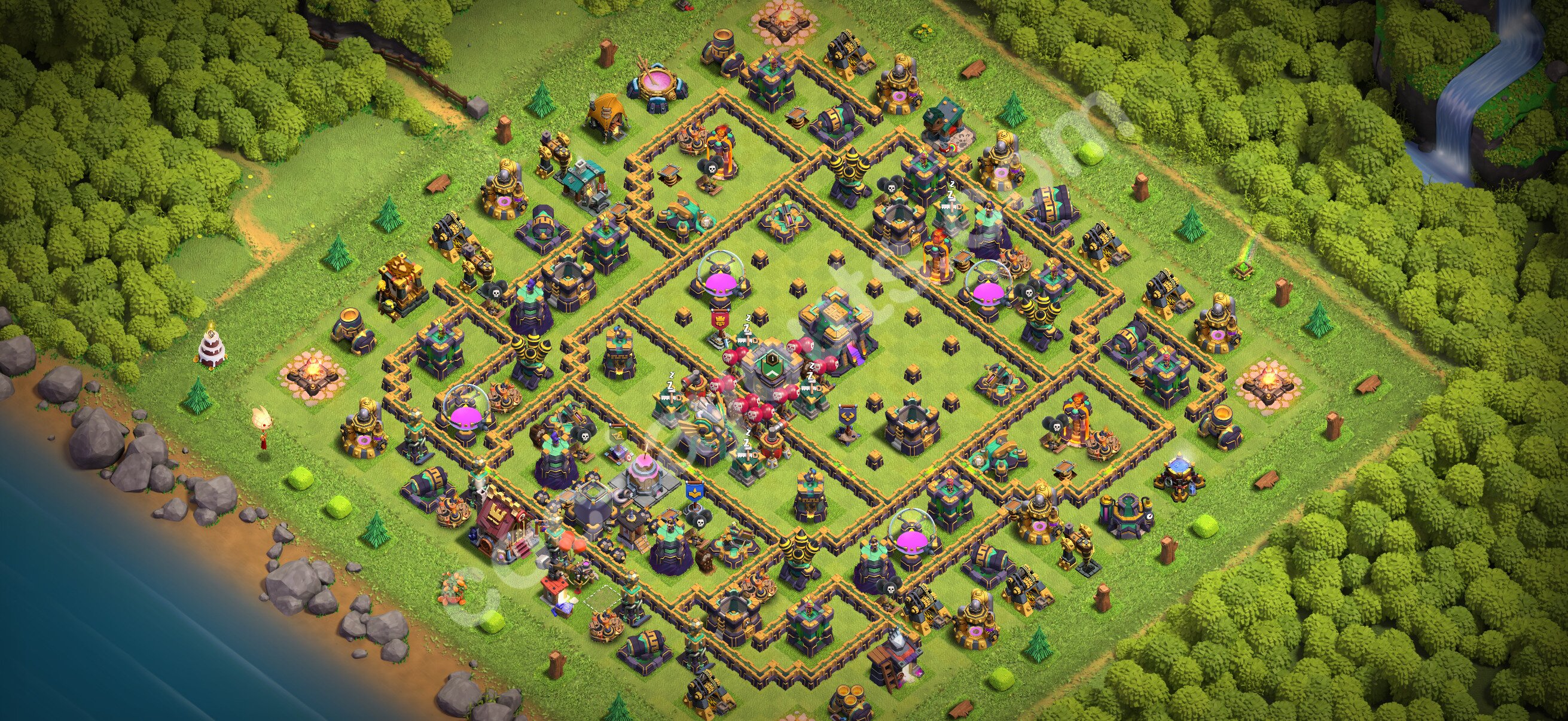 TH14 Hybrid Base #149 – TH14 layout preview