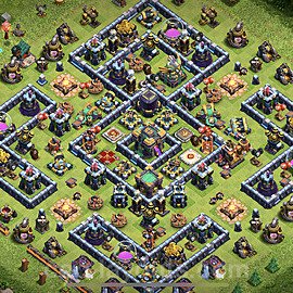 TH14 Anti 2 Stars Base Plan with Link, Legend League, Copy Town Hall 14 Base Design 2021, #12